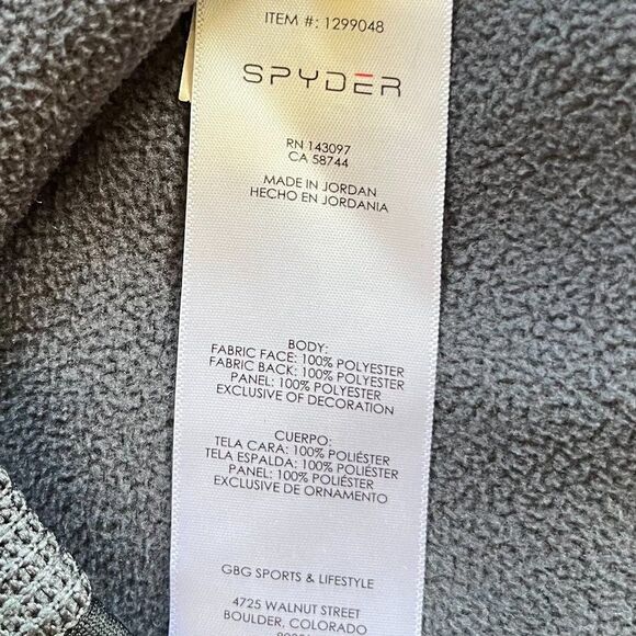 SPYDER 1/4 Zip BlueGray Fleece Outbound Jacket Sweatshirt Pullover  Mens Size S - Picture 5 of 10